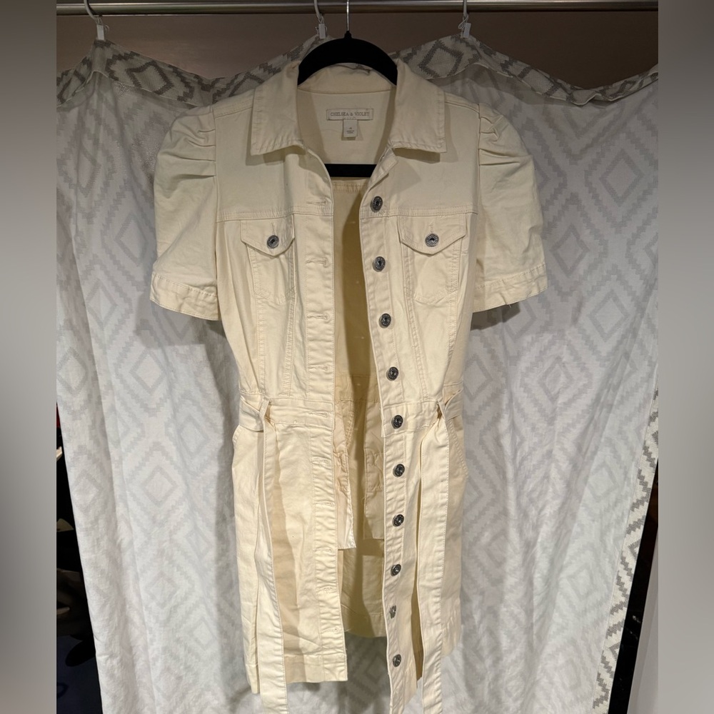 Chelsea & Violet Ivory Button-Front Romper
